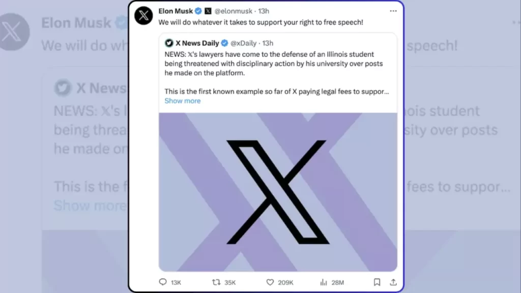 Student dismissed from college X post Elon Musk gave lawyer